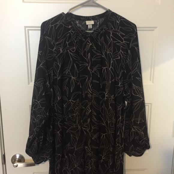 A New Day Size XXL Midi Dress Black Floral Print - Picture 1 of 7